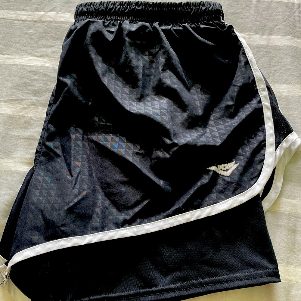 Pony Black running shorts